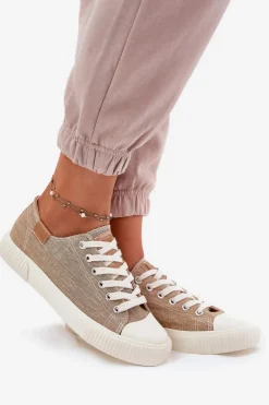 Trampki Damskie Big Star|Trampki Damskie Niskie></noscript>Big Star Shoes Materiałowe Trampki Damskie Big Star RR274795 Beżowe Beżowy