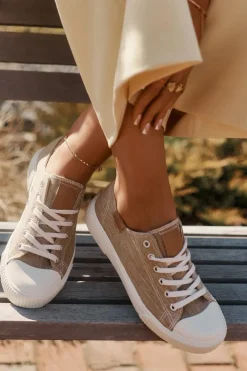 Trampki Damskie Big Star|Trampki Damskie Niskie></noscript>Big Star Shoes Materiałowe Trampki Damskie Big Star RR274795 Beżowe Beżowy