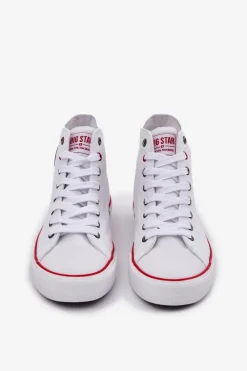 Trampki Męskie Big Star|Trampki Wysokie></noscript>Big Star Shoes Materiałowe Trampki Męskie Big Star NN174305 HI-POLY SYSTEM Białe Biały