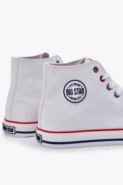 Trampki Męskie Big Star|Trampki Wysokie></noscript>Big Star Shoes Materiałowe Trampki Męskie Big Star NN174305 HI-POLY SYSTEM Białe Biały