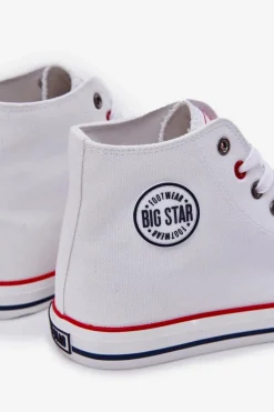 Trampki Męskie Big Star|Trampki Wysokie></noscript>Big Star Shoes Materiałowe Trampki Męskie Big Star NN174305 HI-POLY SYSTEM Białe Biały