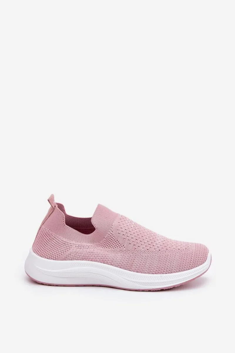 Sneakersy Damskie>Boto Materiałowe Wsuwane Buty Sportowe Damskie Różowe Astusa Różowy
