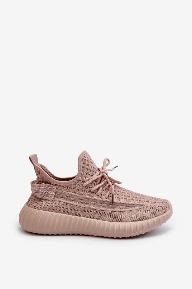 Sneakersy Damskie>Boto Materiałowe Wsuwane Buty Sportowe Damskie Różowe Nelmarie
