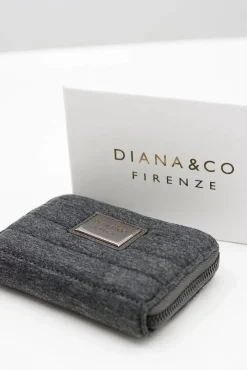 Best Mały Ciemnoszary Damski Portfel DIANA&CO Portfele