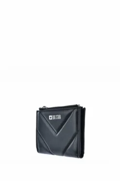 Sale Mały Portfel Na Suwak Big Star JJ674058 Czarny Portfele