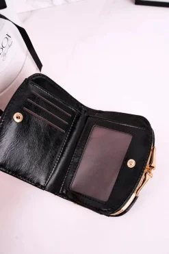 Sale Mały Portfel Podkówka Zapinany Na Bigiel MILANO Ciemno Szary Portfele