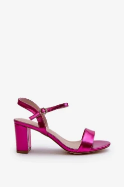 Sandały Na Słupku|Sandały Na Obcasie><noscript><img width=