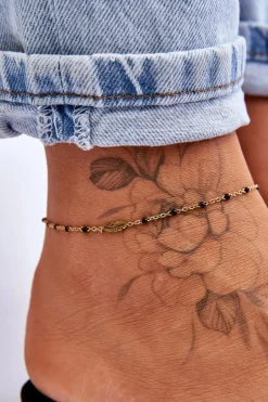 Bransoletki>Glam Chic Modna Bransoletka Na Nogę Z Piórkiem Złota