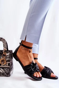 Sandały Płaskie><noscript><img width=