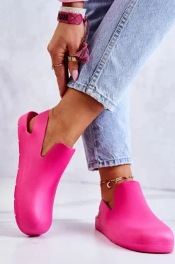 New Boto Modne Gumowe Chodaki Fuksja Meriko