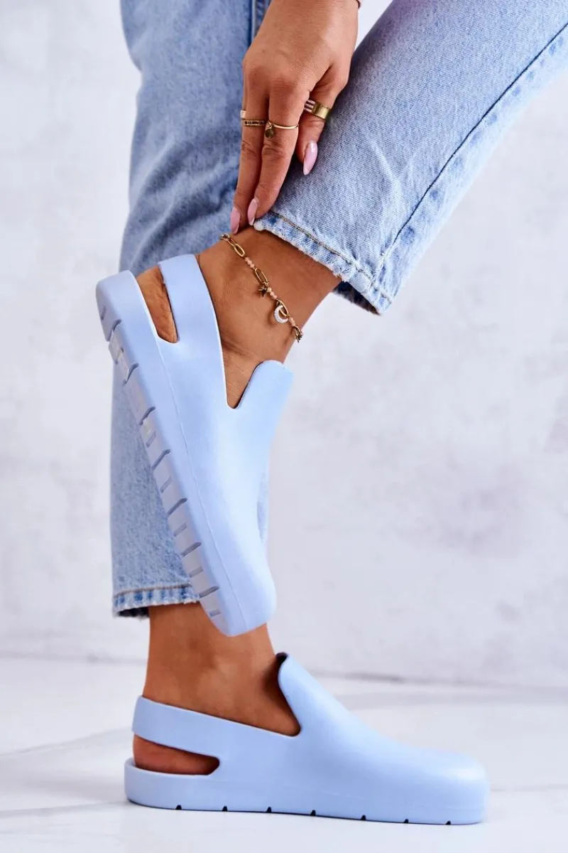 Sandały Gumowe|Klapki Damskie Klasyczne>Boto Modne Gumowe Chodaki e Meriko Niebieski