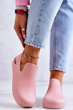 Sandały Gumowe|Klapki Damskie Klasyczne>Boto Modne Gumowe Chodaki Różowe Meriko