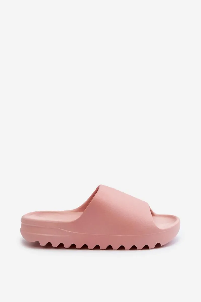 Outlet Boto Modne Klapki Na Platformie Różowe Estella Różowy