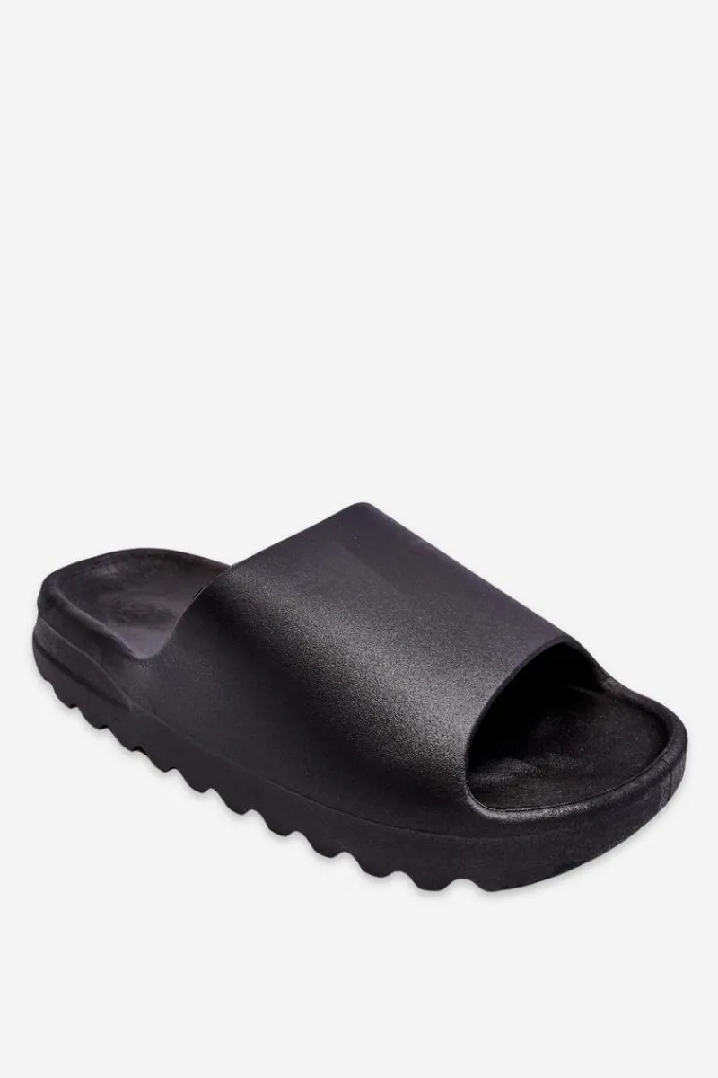 New Boto Modne Klapki Na Platformie Czarne Estella