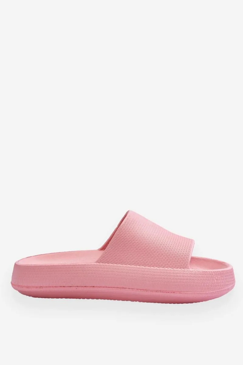Klapki Basenowe>Boto Modne Lekkie Klapki Na Masywnej Podeszwie Różowe Rebel