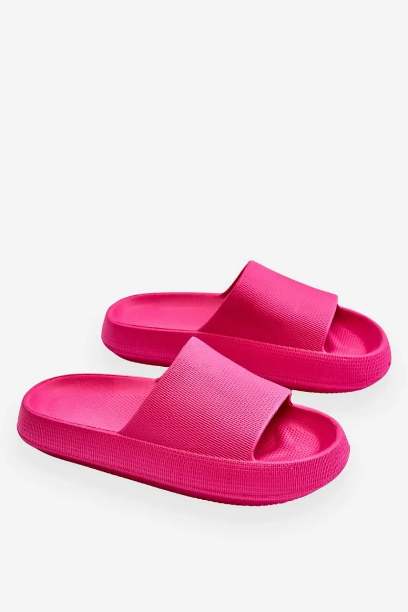 Klapki Basenowe>Boto Modne Lekkie Klapki Na Masywnej Podeszwie Fuksja Rebel