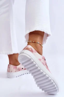 Online Big Star Shoes Modne Niskie Trampki Big Star LL274044 Różowo-Beżowe