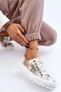 Discount Modne Niskie Trampki Big Star LL274043 Biało-Szare Damskie Trampki Damskie Big Star|Trampki Damskie Niskie