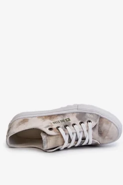 Discount Modne Niskie Trampki Big Star LL274043 Biało-Szare Damskie Trampki Damskie Big Star|Trampki Damskie Niskie