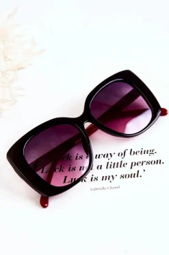 Best Boto Modne Okulary Przeciwsłoneczne M2321 Czarno-Czerwone