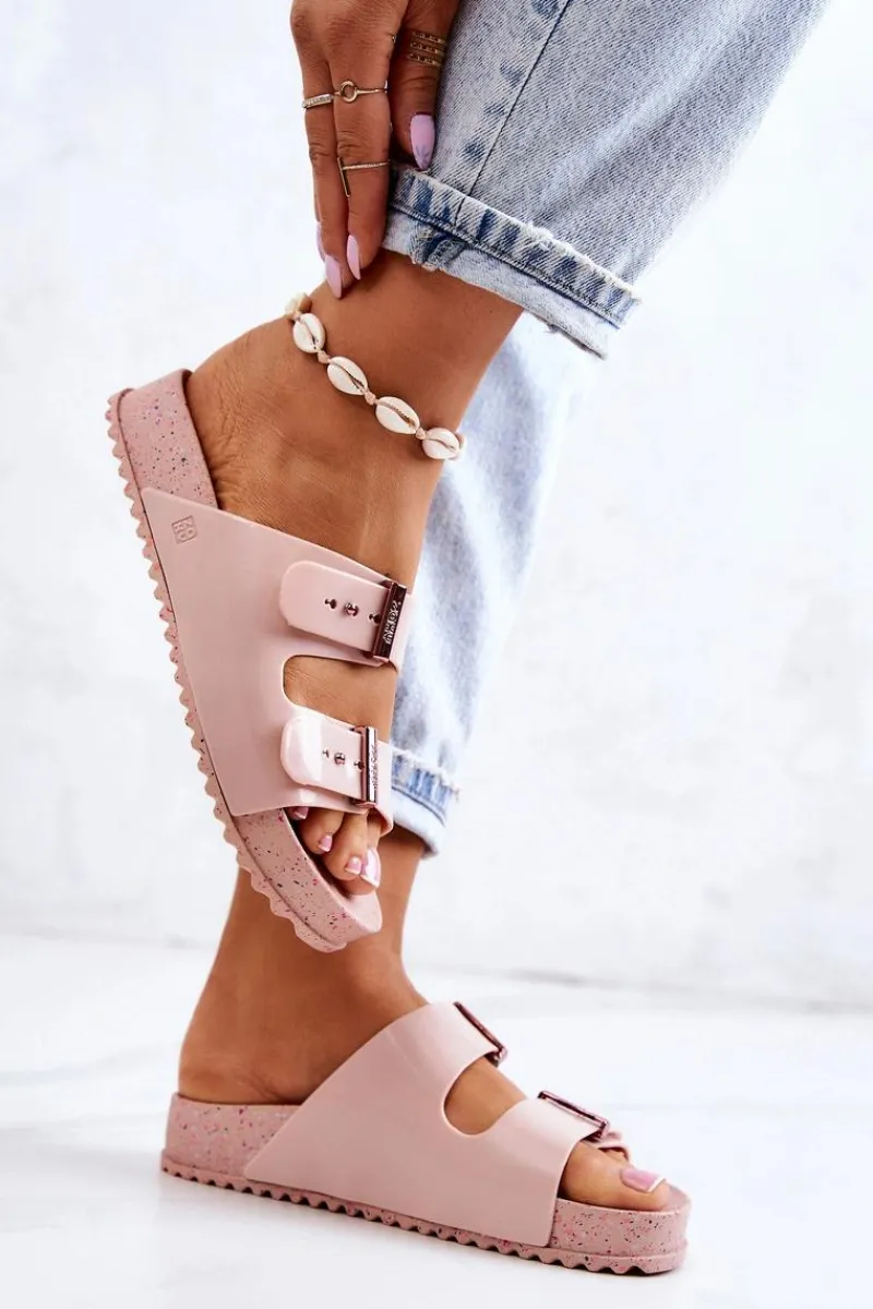 Hot ZAXY Modne Pachnące Klapki JJ285083 Jasnoróżowe