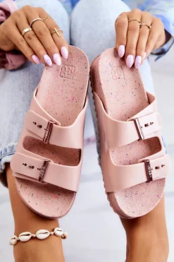 Hot ZAXY Modne Pachnące Klapki JJ285083 Jasnoróżowe