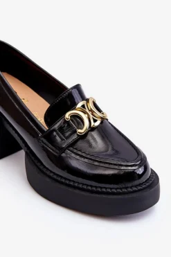 Mokasyny Damskie Lakierowane|Czółenka Na Słupku><noscript><img width=