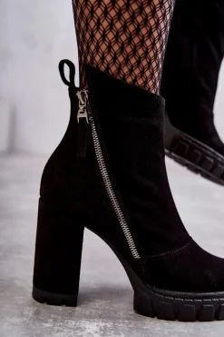 Botki Na Słupku|Czarne Botki><noscript><img width=