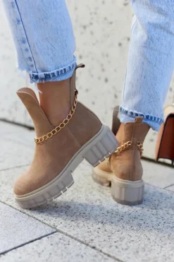 Hot Modne Zamszowe Botki Z Wycięciem Camel Lemar Forget Me Damskie Botki Wiosenne|Brązowe I Beżowe Botki