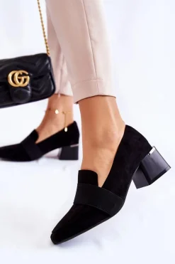 Clearance Boto Modne Zamszowe Czółenka La.Fi 230033B-SU Czarne