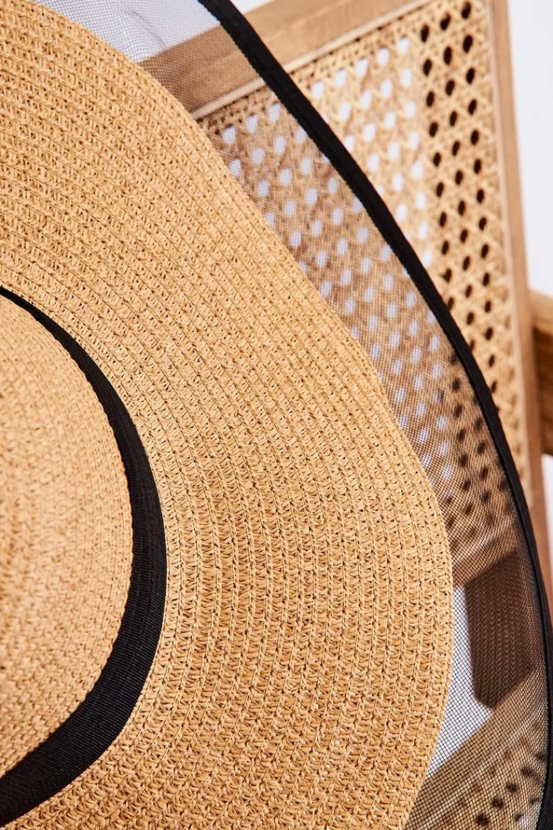 Okrycia Głowy>Boto Modny Damski Kapelusz Z Siateczką Beżowy