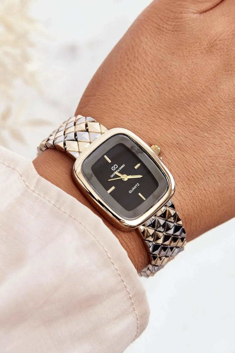 Online Modny Stalowy Zegarek Złoto-Srebrny Zegarki