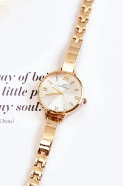 Online Giorgio&Dario Modny Zegarek Z Cyrkoniami Giorgio & Dario Złoty