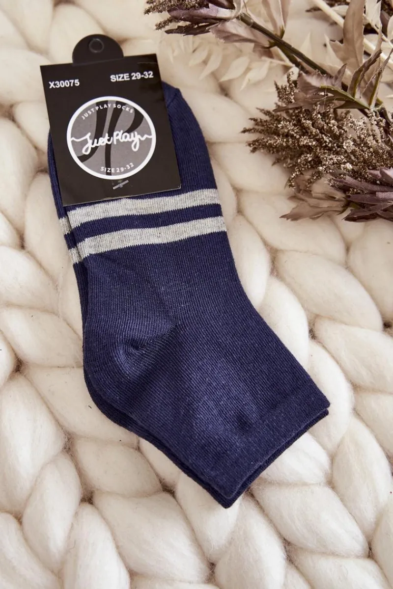 Best Młodzieżowe Bawełniane Skarpety Za Kostkę Granatowe Skarpetki|Skarpetki