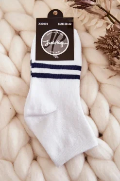 Best Just Play Młodzieżowe Bawełniane Skarpety Za Kostkę Białe