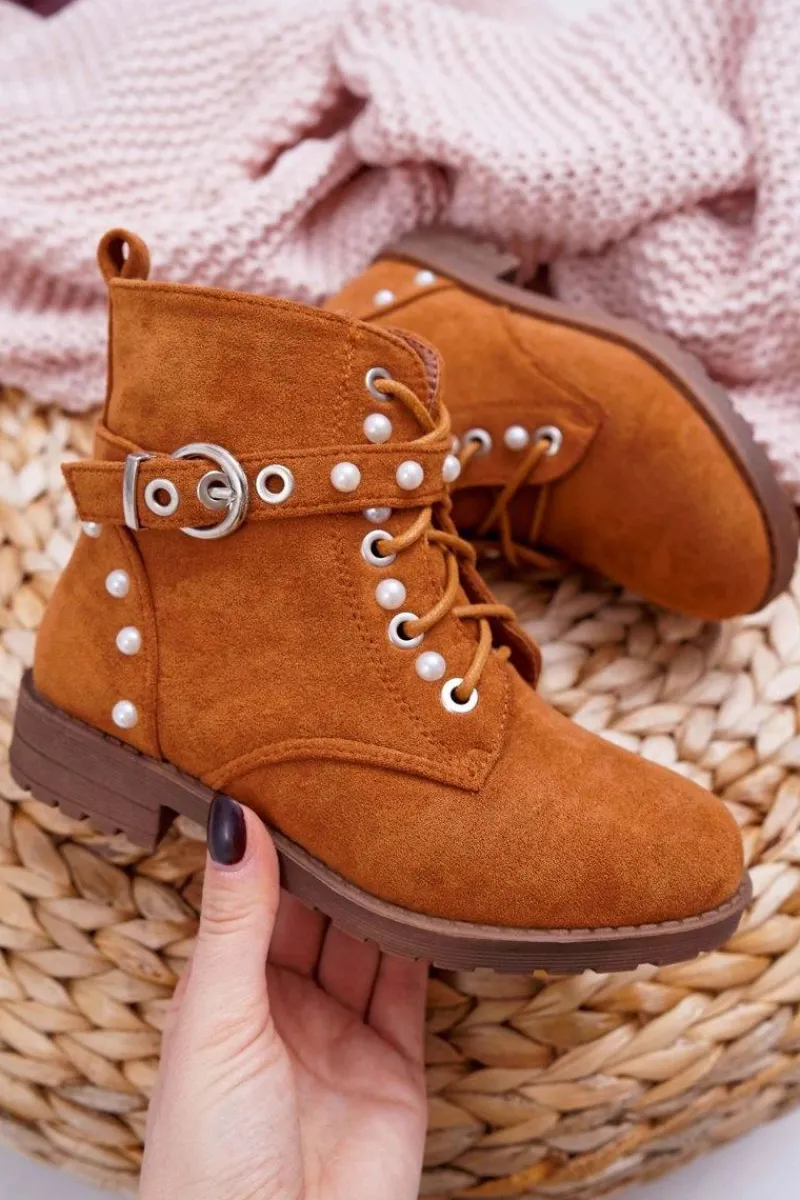 Best Boto Młodzieżowe Botki Perły Camel Nargos