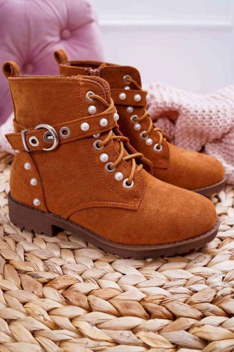 Best Boto Młodzieżowe Botki Perły Camel Nargos