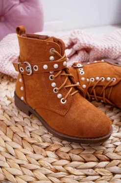 Best Boto Młodzieżowe Botki Perły Camel Nargos