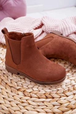 Dziewczęce>Boto Młodzieżowe Botki z Płaski Obcas Camel Mergolo