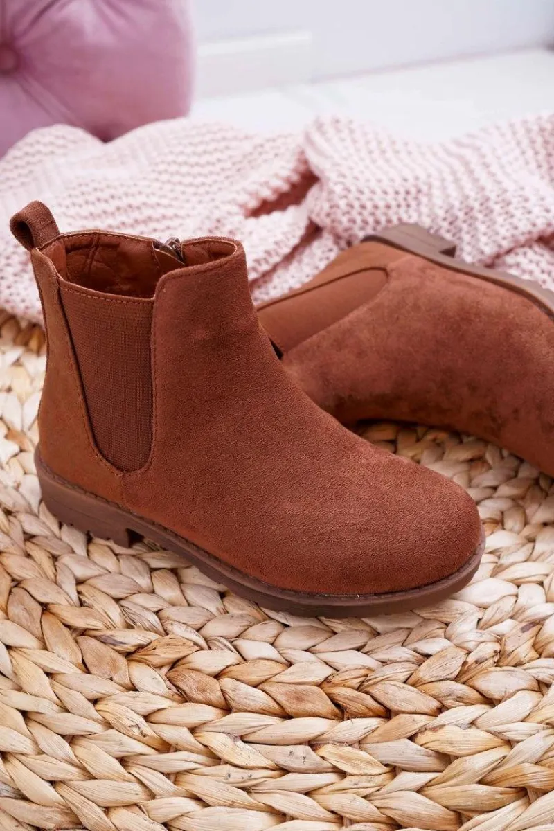 Dziewczęce>Boto Młodzieżowe Botki z Płaski Obcas Camel Mergolo