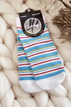 Hot Młodzieżowe Skarpetki Wzór Paski Multikolor Skarpetki|Skarpetki