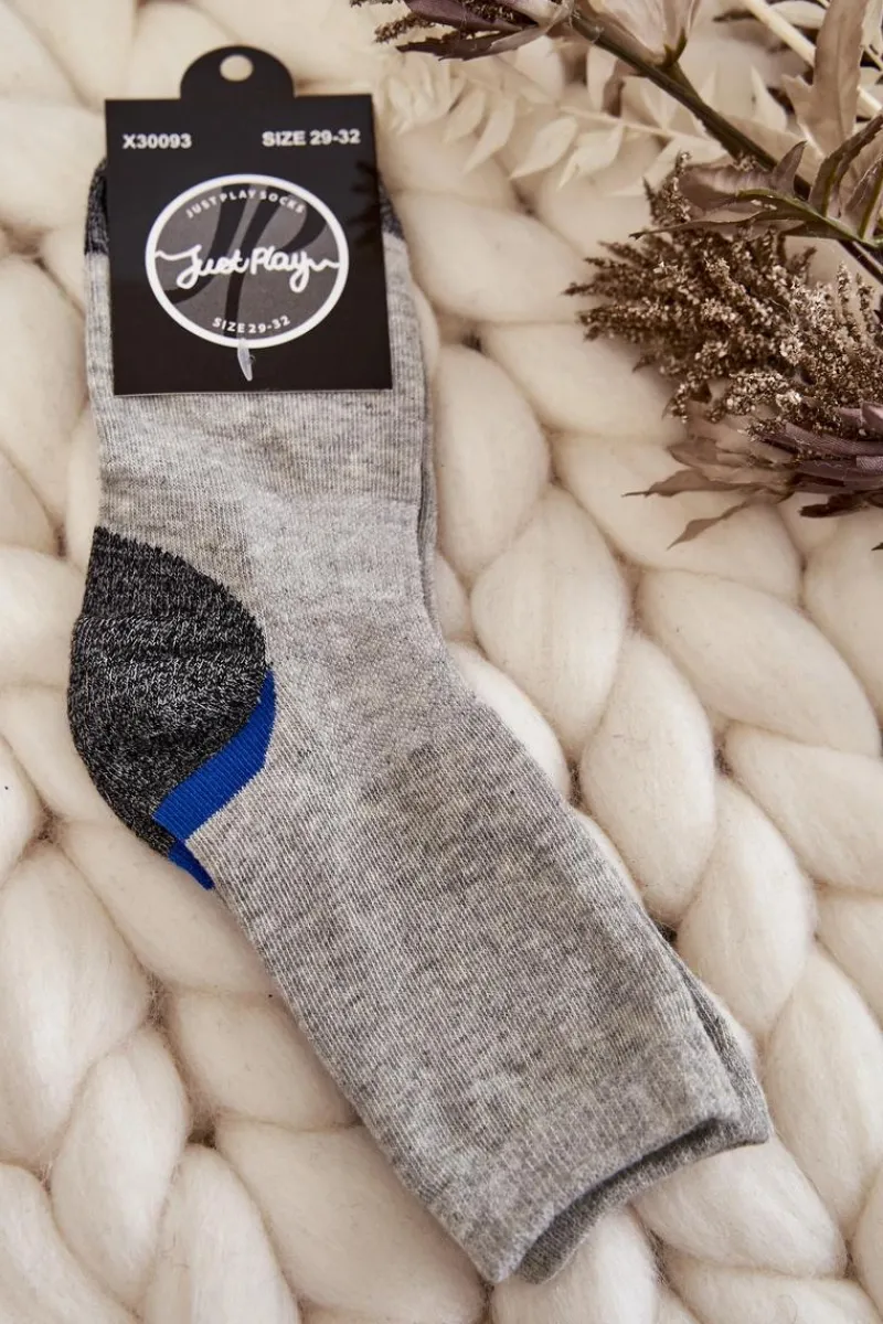Clearance Just Play Młodzieżowe Wysokie Bawełniane Skarpety Szare