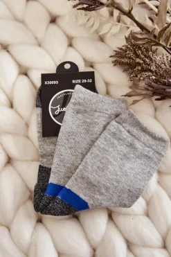 Clearance Just Play Młodzieżowe Wysokie Bawełniane Skarpety Szare