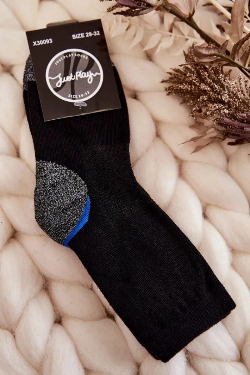 Skarpetki|Skarpetki>Just Play Młodzieżowe Wysokie Bawełniane Skarpety Czarne