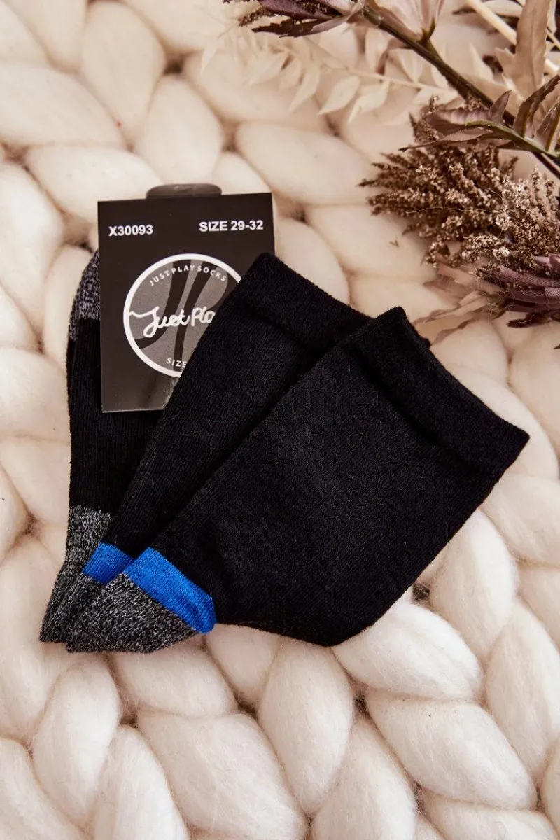 Skarpetki|Skarpetki>Just Play Młodzieżowe Wysokie Bawełniane Skarpety Czarne