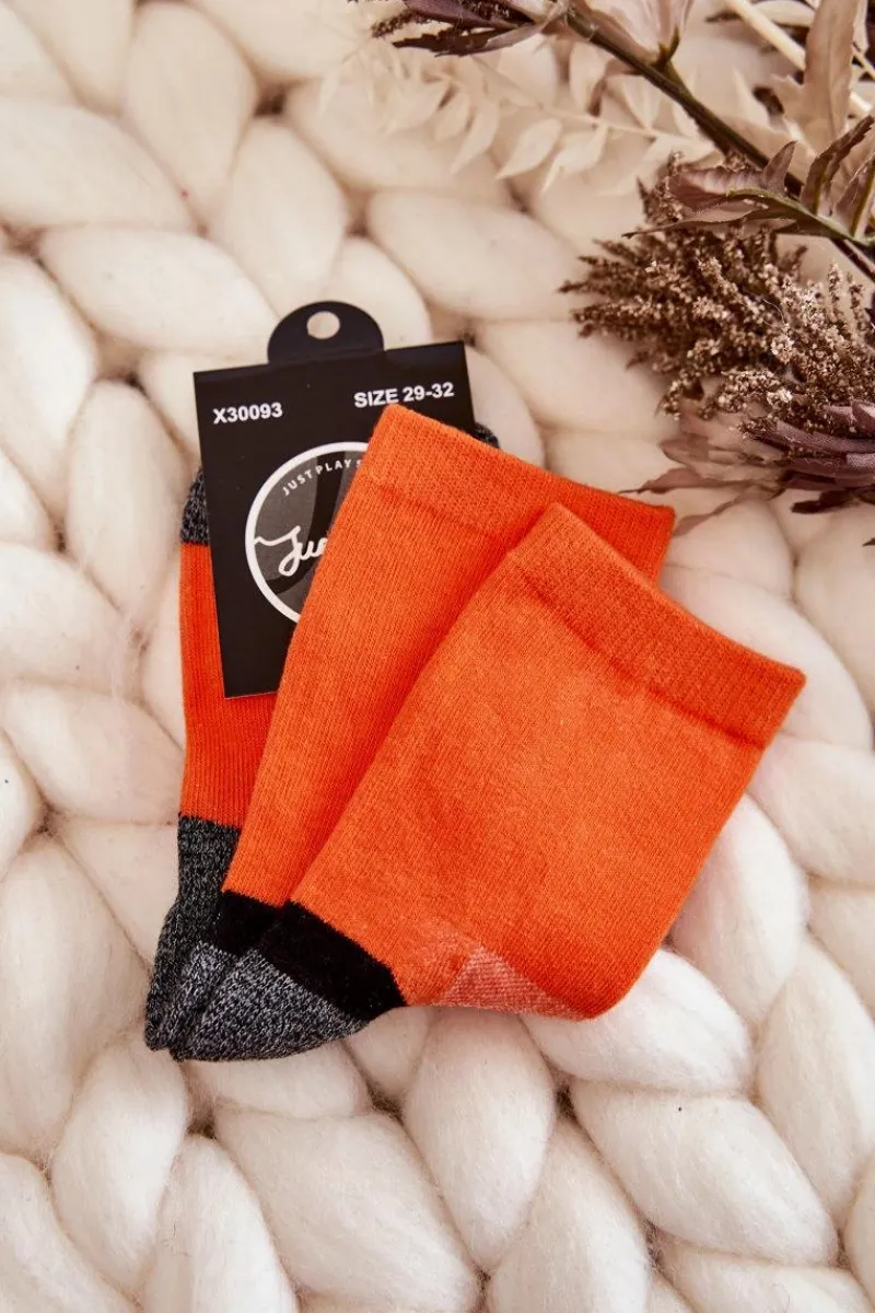 Sale Młodzieżowe Wysokie Bawełniane Skarpety Pomarańczowe Skarpetki|Skarpetki