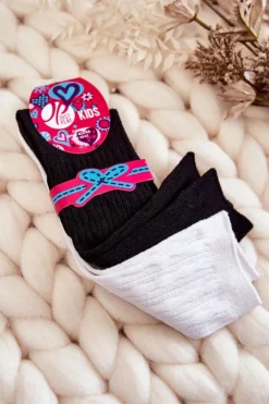 Discount Just Play Młodzieżowe Wysokie Skarpetki Do Kolan 2-Pak Czarno-Białe