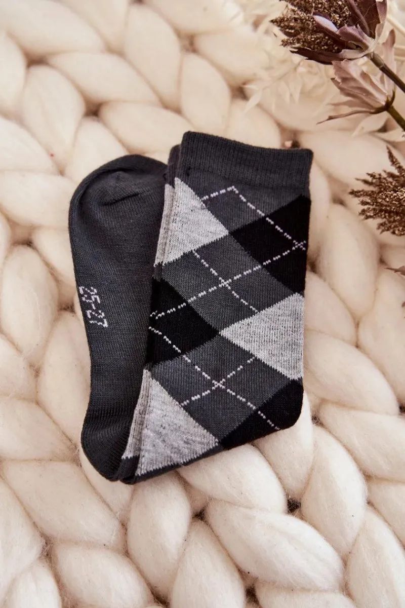 Best Młodzieżowe Wysokie Skarpety W Kratę 5-Pak Multikolor Skarpetki|Skarpetki