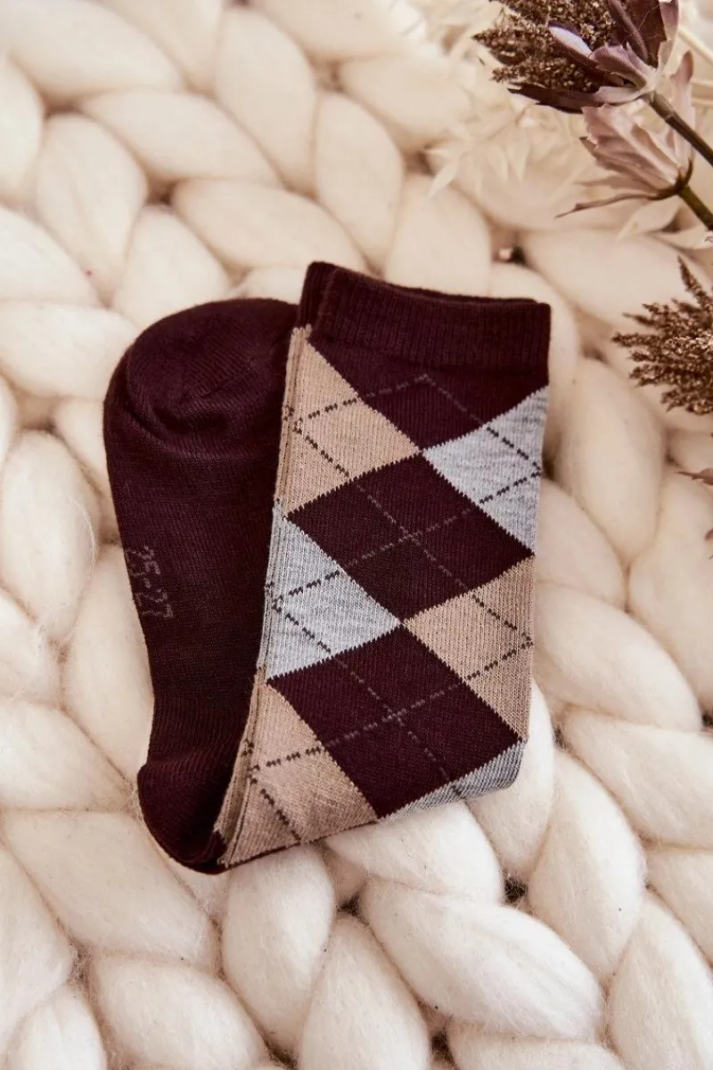 Best Młodzieżowe Wysokie Skarpety W Kratę 5-Pak Multikolor Skarpetki|Skarpetki