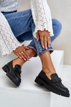 Sale Buty damskie Vinceza Mokasyny Damskie Eko Skórzane Vinceza 62187 Czarne